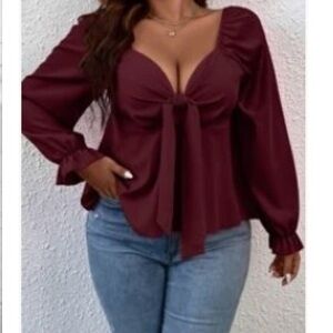 Elegant Burgundy Blouse